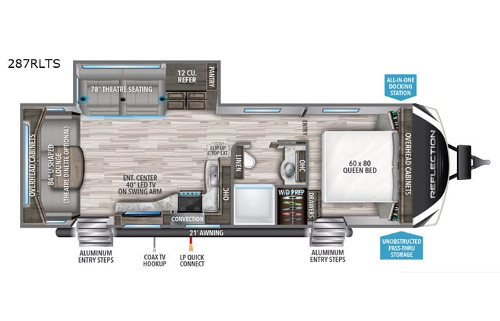 Representative floor plan provided by a trusted RVshare partner.