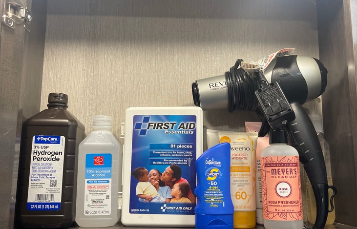 Bathroom Cabinet full of essentials