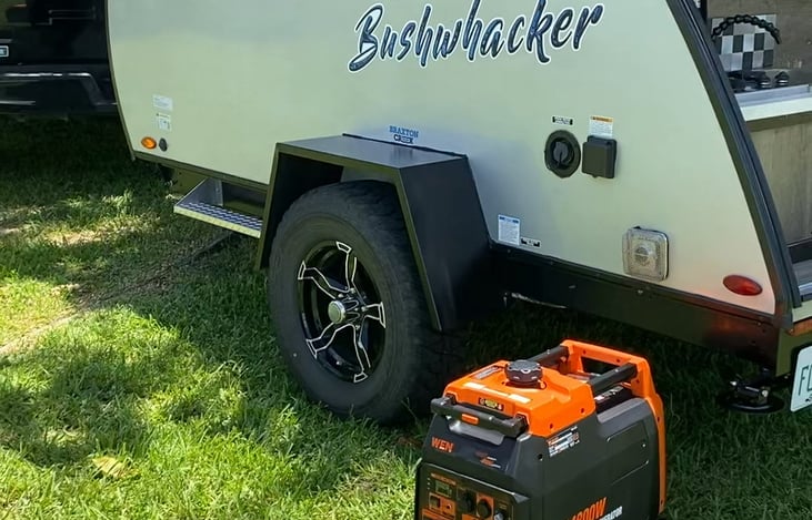 Roxy also comes with a brand new quiet generator for rent. It can last 7 hrs with a 2.5 gallon of fuel.