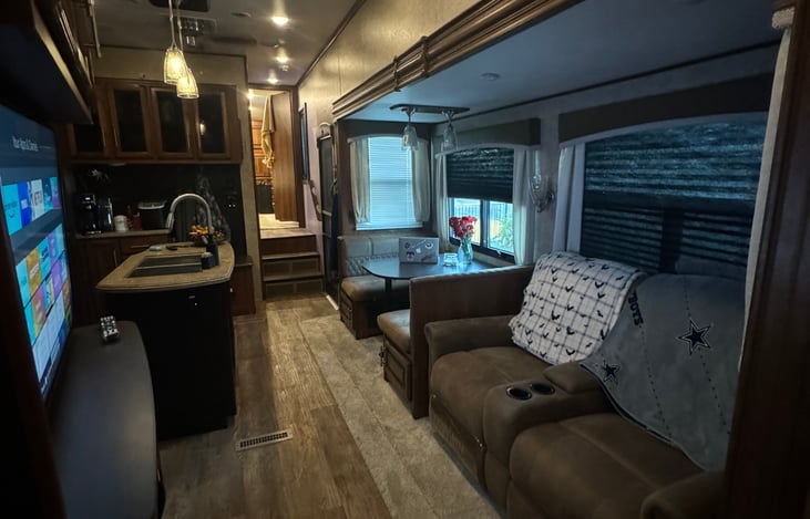 living room and kitchen