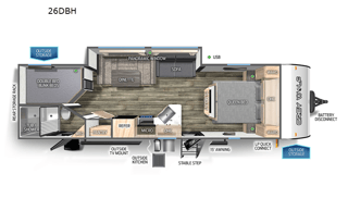 2023 Forest River RV Cherokee Grey Wolf 26dbh