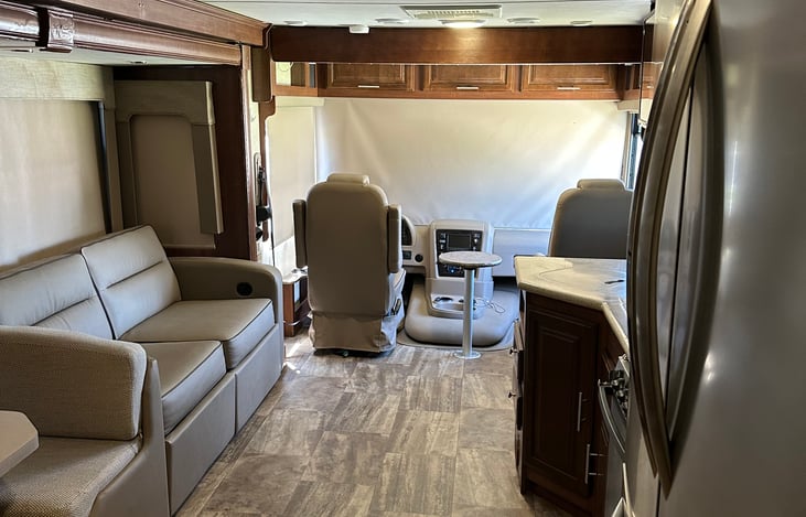 Front lounge area with kitchen