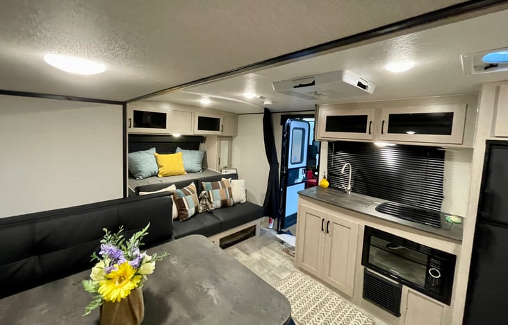 It is amazing how much space White Lightning has!  You can sleep up to eight people and still have room to move around!