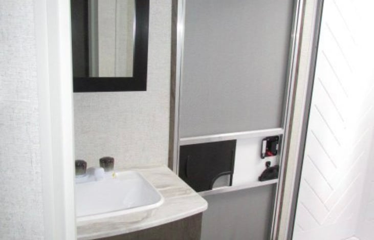 Bathroom door to the outside