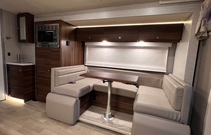 Generous dinette seating for 4