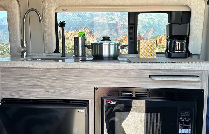 The kitchen is fully stocked with everything you will need for cooking gourmet meals.