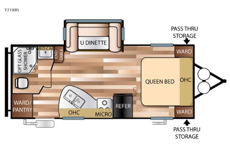 Representative floor plan provided by a trusted RVshare partner.