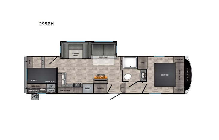 Representative floor plan provided by a trusted RVshare partner.