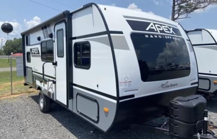 New 2022 Coachman Apex Nano- Less than 3950 Lbs (6,000 lbs GVWR) 25 Feet long. EASY and QUICK to set up and haul.