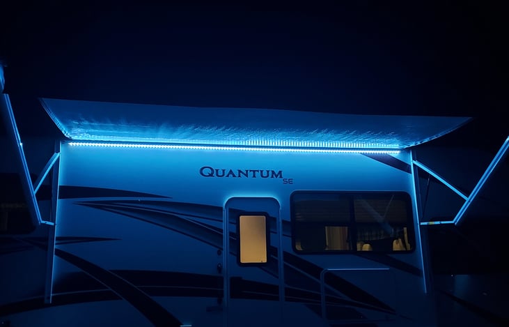 Awning with LED lights