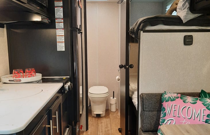 View from Queen bed.