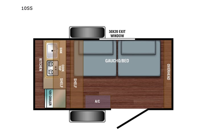Representative floor plan provided by a trusted RVshare partner.