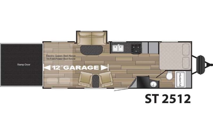 Representative floor plan provided by a trusted RVshare partner.