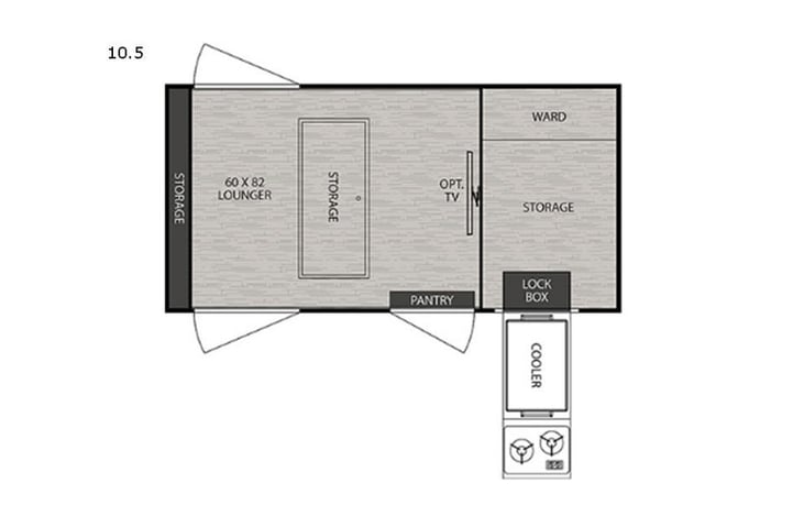 Representative floor plan provided by a trusted RVshare partner.