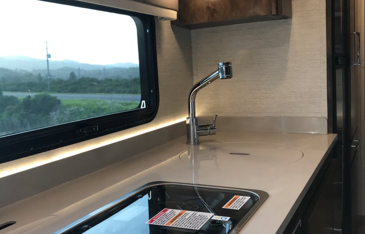 cooktop & hidden sink