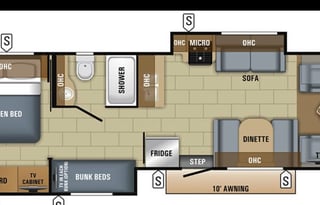 Bunkhouse Model 2018 Jayco Greyhawk 31FS