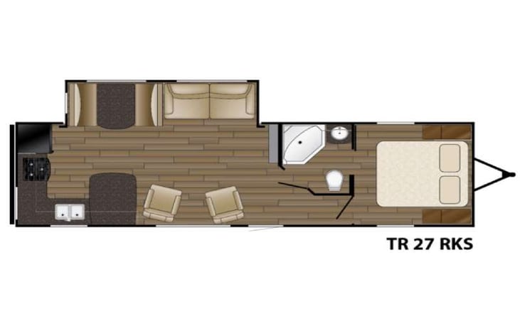 Representative floor plan provided by a trusted RVshare partner.