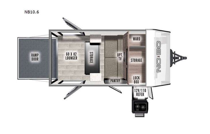 Representative floor plan provided by a trusted RVshare partner.