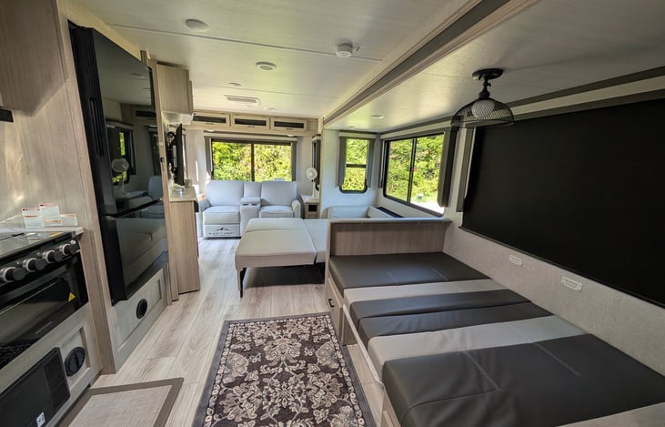 The Dining Table converts to a comfortable twin bed that fits two children.