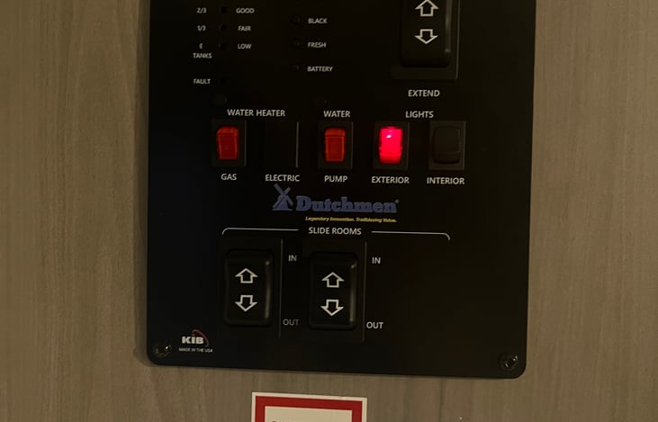 Located near main door.