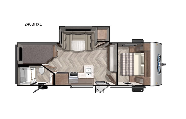 Representative floor plan provided by a trusted RVshare partner.