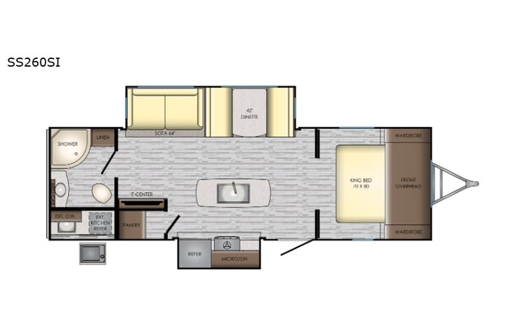 Representative floor plan provided by a trusted RVshare partner.