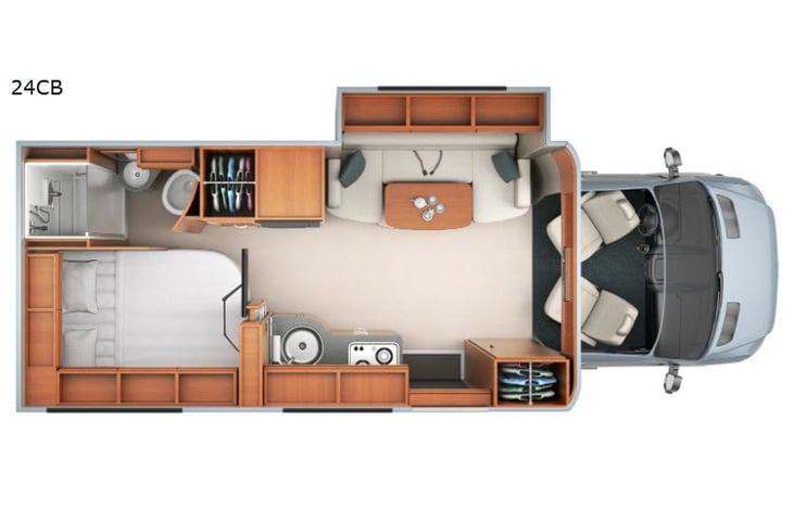 Representative floor plan provided by a trusted RVshare partner.