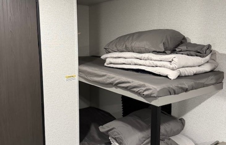 Fresh clean linens on bunks