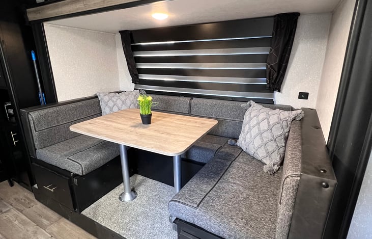 Dinette also folds out to a bed