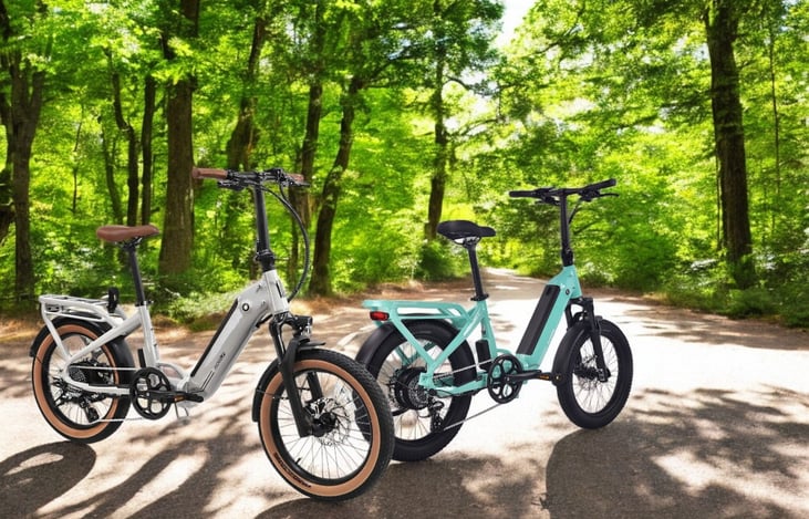 We also rent E-bikes to go along with your rental.  We currently have 4 bicycles, 20 to 28 MPH and 30-50 miles depending on rider weight, terrain, incline, level of assist, etc.  Folding Bikes shown