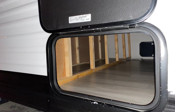 Plenty of storage which has access from both sides of the camper