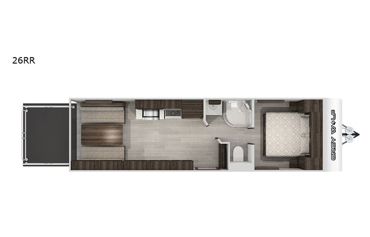 Representative floor plan provided by a trusted RVshare partner.