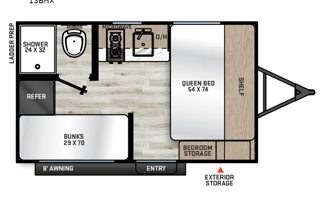 New! Light Weight 16' Bunkhouse