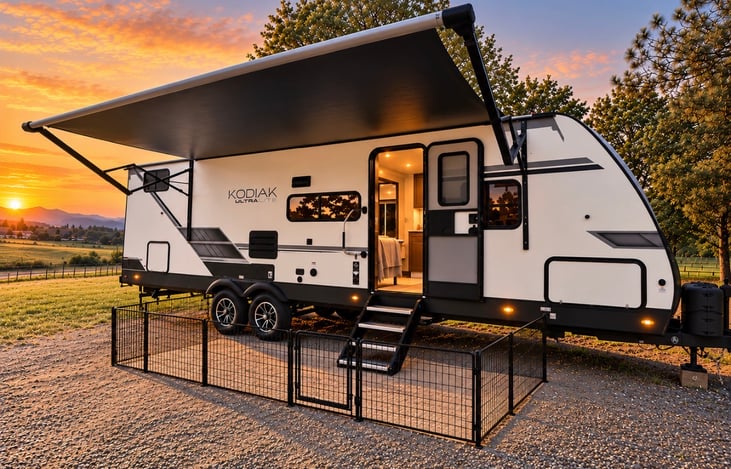 Exterior with fencing provided for pets/children