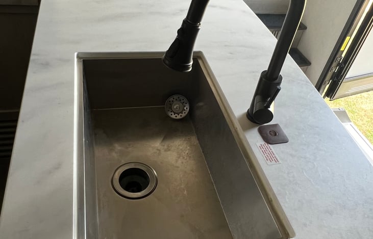 Large, deep kitchen sink