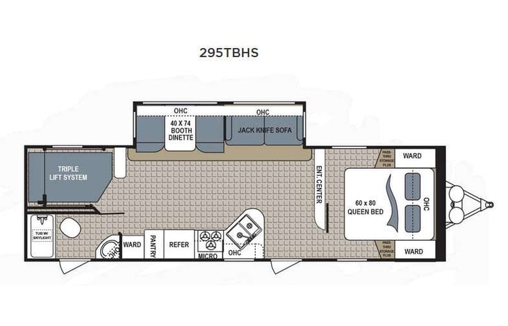 Representative floor plan provided by a trusted RVshare partner.