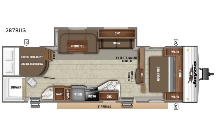 Representative floor plan provided by a trusted RVshare partner.