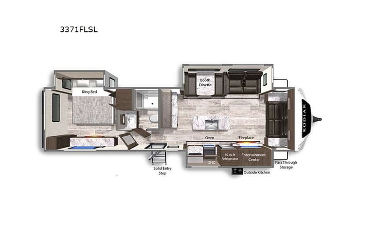 Representative floor plan provided by a trusted RVshare partner.
