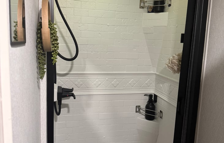 Shower with soap included