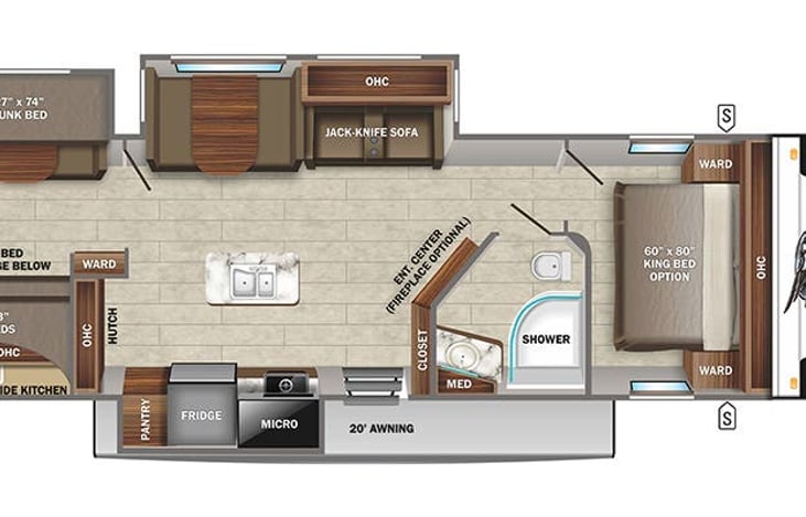 Full layout of trailer.