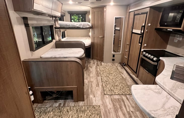 Interior living with slide "OUT"