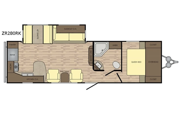 Representative floor plan provided by a trusted RVshare partner.