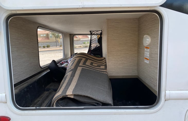 Huge storage space along entire back of RV