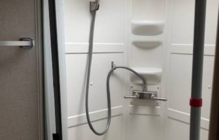 The shower is most relaxing and provides enough hot water for a good shower.