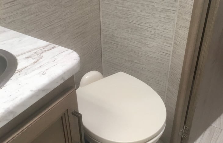 Two stage (pedal operated) toilet