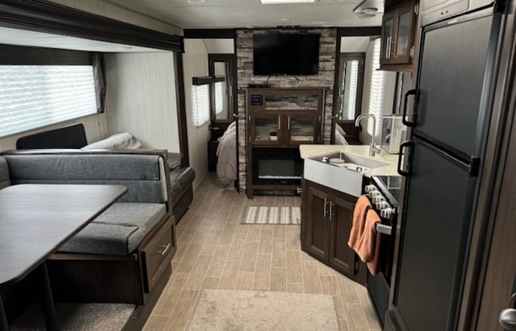 Looking from the back of the camper to the front, you can see how spacious this camper really is!