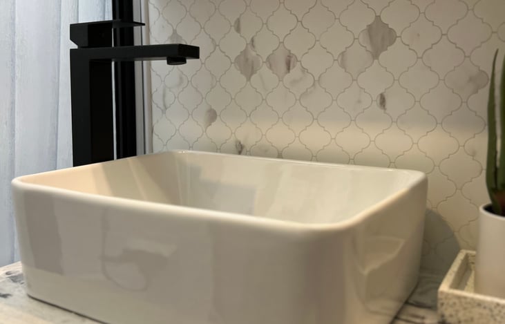 Upgraded custom lavatory porcelain vessel sink