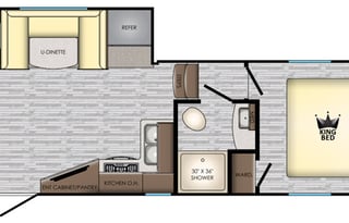 Kayla and Justin's King bed camper