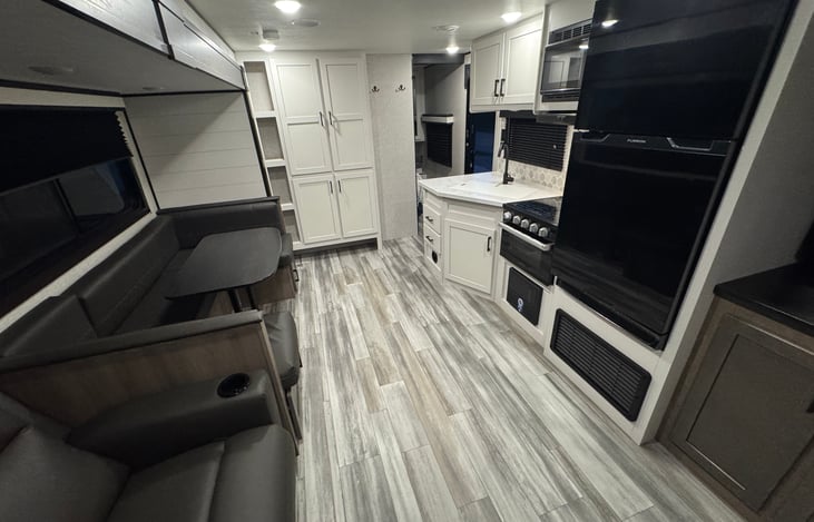 Inside view looking from rear towards front