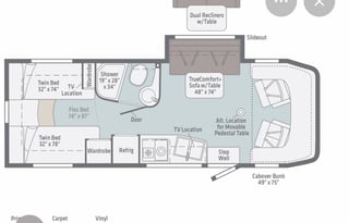 RV with the perfect Off grid set up